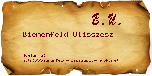 Bienenfeld Ulisszesz névjegykártya